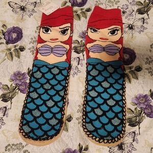 Disney Ariel Mermaid Slippers - Red, Purple, Blue